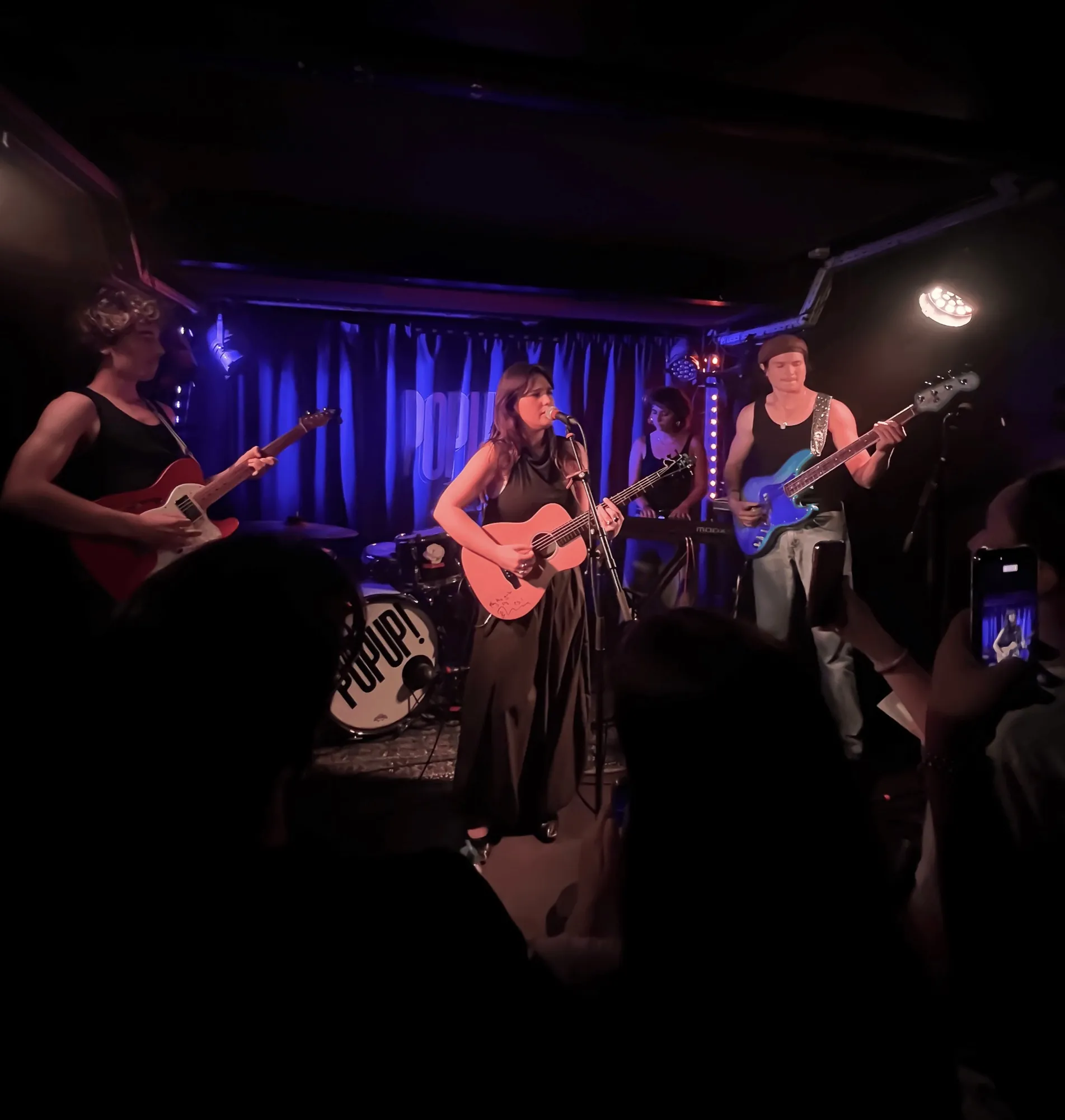 Concert live — chanteuse au micro